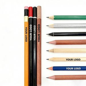 Proveedor de Artículos de Papelería para Regalos Promocionales al por Mayor, Lápices de Dibujo de Grafito Profesionales, Lápiz Redondo Negro HB al por Mayor con Impresión de Logotipo Personalizado - Product Image 1