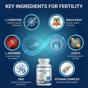 En stock Compléments alimentaires pour la fertilité masculine OEM capsules complexes de <span class=keywords><strong>vitamines</strong></span> 60 gélules RUNXIN pour la fertilité masculine pas pour les nouveau-nés - Product Image 3