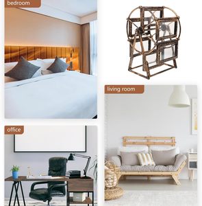 Marco de Fotos Giratorio con Diseño de Noria Vintage, Marco de Fotos de Árbol Genealógico para Escritorio, Marco de Fotos Giratorio de Plástico para Decoración del Hogar - Product Image 3