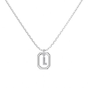 Dylam Charm Letter -L- <b>Initial</b> Alphabet Pendant <b>Necklace</b> for Women As Birthday Gifts Non Tarnish 5A Zirconia Jewelry - Product Image 1