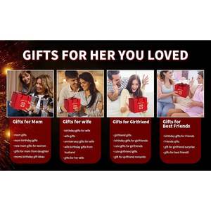 Rosa Roja Preservada con Collar y Caja de Joyería para Regalo del Día de San Valentín para Novia, Esposa, Mamá, Set de Regalo de Lujo Hecho a Mano - Product Image 3