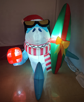 Requin de noël avec décorations de Skateboard gonflables d'extérieur Offre Spéciale nouveau Type intéressant