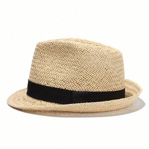 Multiple Size Short Brim <b>Fedora</b> Panama Hat Chapeau Sombrero De Paja Woven Paper <b>Straw</b> Hats - Product Image 3