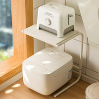 Prix de gros Cuiseur à riz à double étage pour cuisine, étagère de rangement pour friteuse à air Four à micro-ondes d'angle Étagère de rangement en acier au carbone