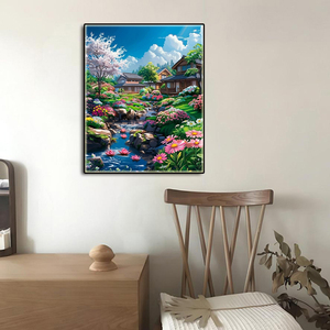 <span class=keywords><strong>Pintura</strong></span> popular por números <span class=keywords><strong>Paisaje</strong></span> <span class=keywords><strong>rural</strong></span> Principiantes <span class=keywords><strong>Pintura</strong></span> personalizada por números Kit Centro comercial Decoración avanzada - Product Image 2