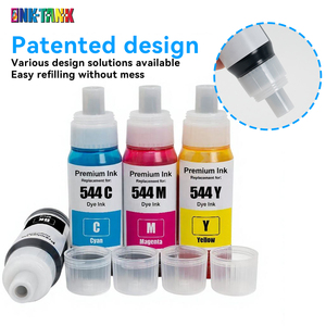 INK-TANK 70ml 544 Bouteille d'encre compatible de qualité supérieure à base d'eau pour recharger l'encre des imprimantes <span class=keywords><strong>Epson</strong></span> <span class=keywords><strong>EcoTank</strong></span> L3210 L3110 L3150 <span class=keywords><strong>L3250</strong></span> - Product Image 3