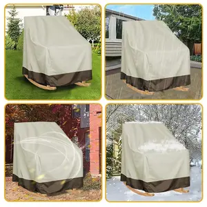 High Class Real Factory Direct Outdoor Patio Waterproof Rocking Chair Cover Garden Furniture Stool Cover Windproof Dust-proof