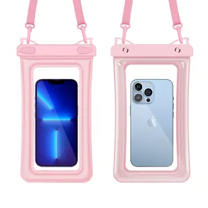 New Touch Friendly Floating Waterproof Phone Pouch Cell Phone Custom Logo Water Proof Bag With Double Hook Lanyard