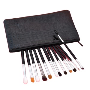Private Label 12pcs Cheveux Synthétiques Naturels Fard À Paupières Brosse Correcteur Mélange Sourcils Spoolie Brosse Bois/vagen Poignée - Product Image 2