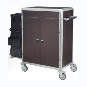 Multifunction Housekeeping Cart Hotel Service Trolley For Cleaning