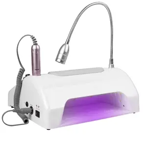 5 IN 1 Nail Dryer Nail Drill Polisher File Manicure Dust Collector Machine with 39 LED Light