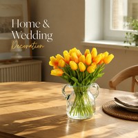 Tulip Palsu yang Menyerupai Asli, Sempurna untuk Dekorasi Rumah, Taman, Pernikahan, dan Acara