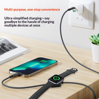 Kabel Pengisian Cepat Tipe-C 2 in 1 Dengan Pengisi Daya Nirkabel Jam Tangan Multi Fungsi Kabel Data Pengisian Daya PD Produsen Grosir
