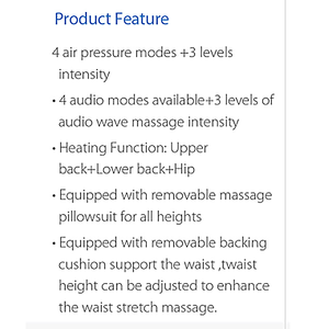 <span class=keywords><strong>Matelas</strong></span> de massage électrique multifonctionnel Emoka en cuir PU supérieur avec pétrissage Shiatsu, chauffage et contrôle de la minuterie - Product Image 3