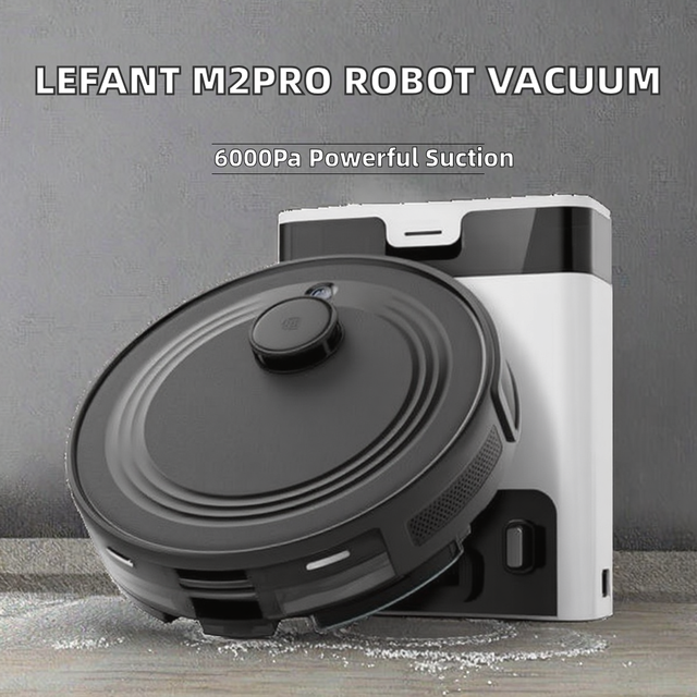 LEFANT M2Pro Smart Robot Vacuum Cleaner Mop DToF/VSLAM 6000Pa Suction 2.7L Auto Dust Station App Voice Control