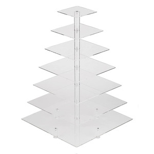 7 niveaux carré acrylique Maypole Cupcake support Cupcake tour support Cupcake présentoir pour pâtisserie mariage fête d'anniversaire - Product Image 1