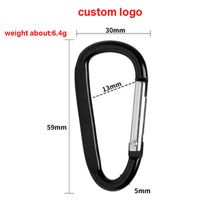 Klip Pengait Bentuk D Logo Kustom Grosir, Carabiner Mini Logam Aluminium untuk Menggantung Tas & Penggunaan Luar Ruangan - Product Image 3