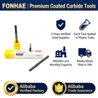 Fraise à 4 dents en carbure de tungstène personnalisée, outil de fraisage CNC HRC 55/60, revêtement AlTiN, fraisage en pente, support ODM OEM