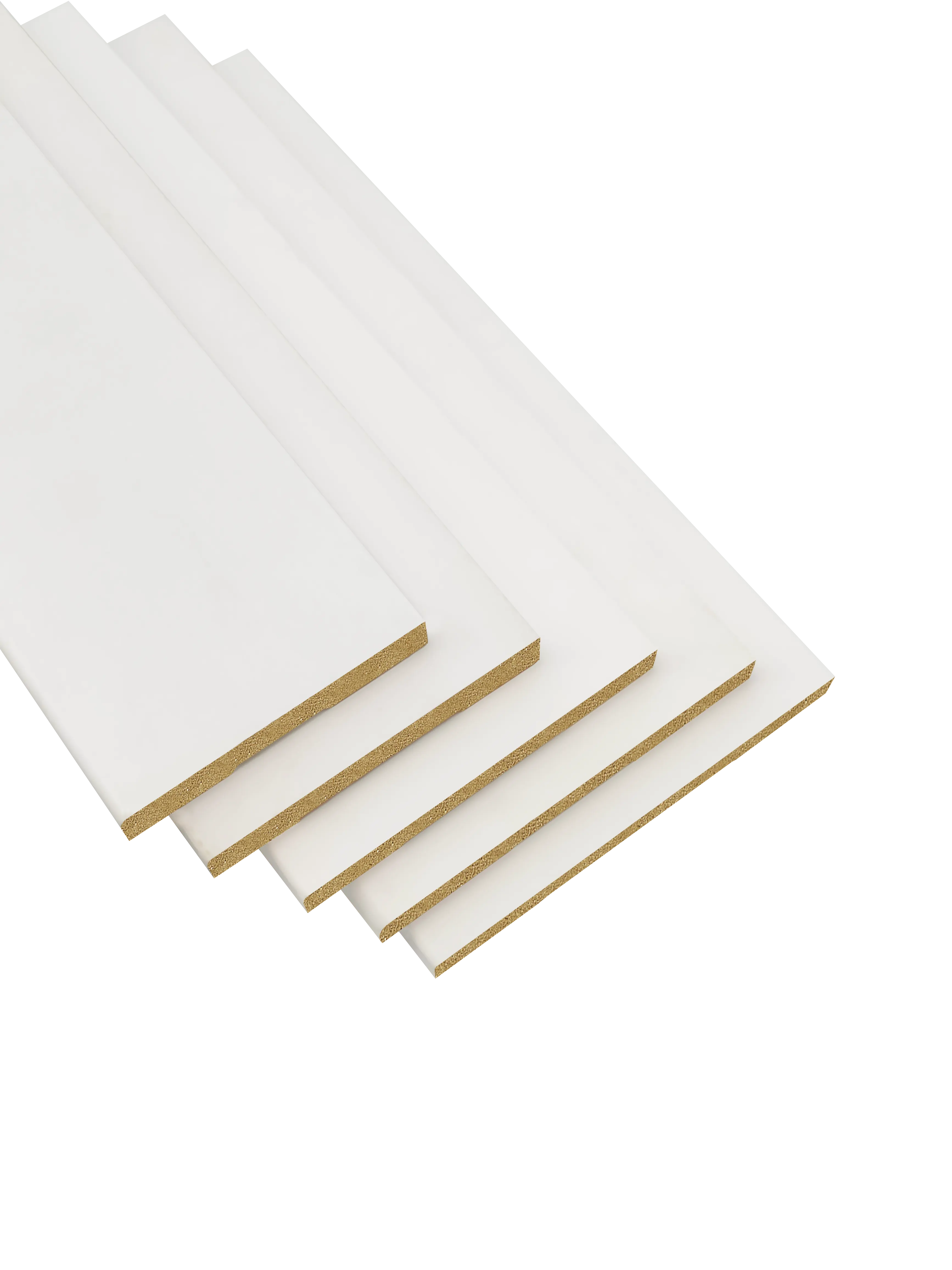 3/4 dentro. Spessore x 5-1/2 pollici. Alto x 8 o 16 piedi di lunghezza pavimento classico rivestimento decorativo bianco Primed Baseboard MDF