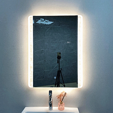 New Design Anti-fog Intelligent Control LED Lights with Display Screen and Mirror Glass for Bathroom Hotel Decoration