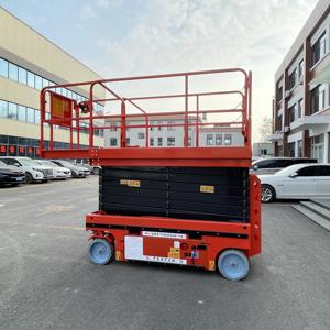 高品質はさみリフト外力ゴムタイヤ建物修理不要プラットフォーム荷重320 kg 450 kg 500 kg - Product Image 2