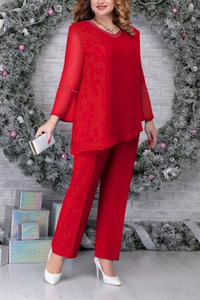 Il nuovo tailleur <span class=keywords><strong>pantalone</strong></span> Plus-size è un elegante ed elegante Set in due pezzi con maniche lunghe e maniche lunghe - Product Image 2