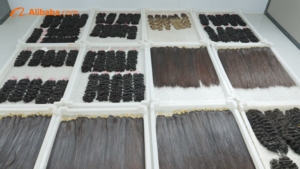 Extensions de cheveux tressés au crochet de 24 pouces, boucles françaises lâches, teintes, double trame, pour tresses <span class=keywords><strong>Expression</strong></span> et Passion Twist - Product Image 5