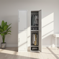 Casier de rangement en acier à porte simple autoportant |   Armoire à bagages contemporaine pour chambre d'hôtel, mobilier de maison pour invités d'hôtel