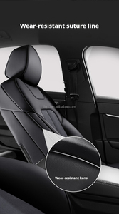Customized 2017-2024 Full-package Luxury Business Car Seat Cushions for Audi A4/A6/Q3/Q5 <strong>alcantara</strong> All-season Seat Covers Gray - Product Image 6