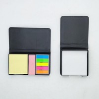 Porte-notes autocollants carré personnalisé avec logo, boîte à mémos vierge en cuir PU pour sublimation