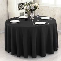 Nappe en polyester tissé uni de qualité supérieure, ronde ou rectangulaire, lavable et infroissable, idéale pour mariages, banquets, hôtels et fêtes