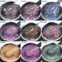 Nouvelle Collection de Gels Pailletés Longue Durée Sans HEMA UV LED Scintillants Style Français Écologiques pour Salons de Manucure Vente en Gros OEM