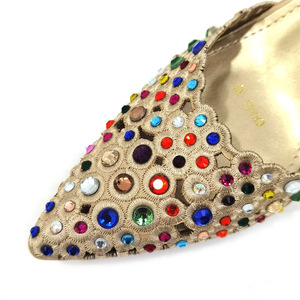 Best-selling pointed-toe hollow diamond shoes + fan-shaped wrist <b>bag</b> - African shoe and <b>bag</b> set combination - Product Image 4