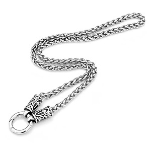 Yunnique – collier en acier inoxydable pour hommes, collier en os de Dragon, 60cm 70cm, pendentif runique nordique Viking, bijoux, cadeau pour hommes - Product Image 5