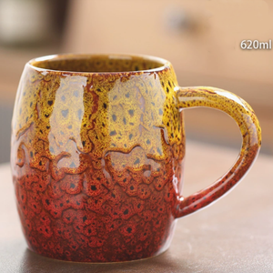 Taza de Café Extra Grande de Cerámica, Taza de Leche con Asa, Taza de <span class=keywords><strong>Desayuno</strong></span> Creativa con Acabado Glaseado, Vajilla Estética para Oficina - Product Image 5