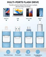 Clé USB 512 Go pour iPhone avec corps métallique Micro USB, garantie 2 ans - Compatible iPhone