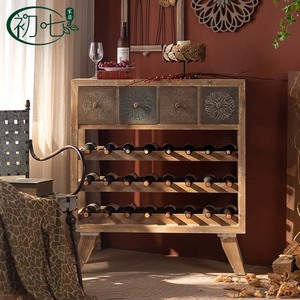 Meuble de rangement rectangulaire en bois massif vieilli, fait main, pour salon, idéal pour les fêtes - Product Image 2