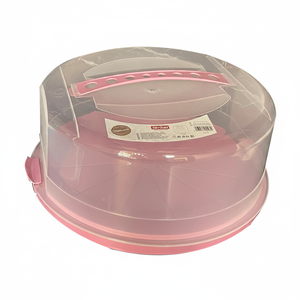 Support à gâteau rond moderne en plastique de 34 cm, moule à dessert portable écologique et outil pour la cuisson d'anniversaire emballé - Product Image 2