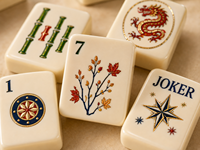 Tuiles de Mahjong américaines personnalisées « Boussole d'automne » pour soirées de jeu en famille, divertissement en club et vente au détail de cadeaux