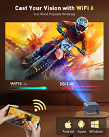 Nouveau modèle 2026 Ismart-X18 Vidéoprojecteur intelligent pour la maison, portable, WiFi 6, LED TV, Android 13, compatible 4K, mise au point électrique, sans fil