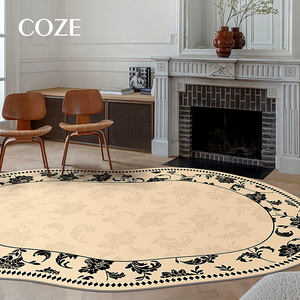 พรมขนสัตว์ลายดอกไม้สไตล์โมเดิร์นสำหรับห้องนั่งเล่น ขนาดสั่งทำได้ - Product Image 5