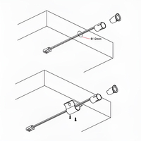 Tête de capteur modifiable Dc 12 24 volts Ir infrarouge Pir détecteur de mouvement capteur armoire interrupteur de lumière
