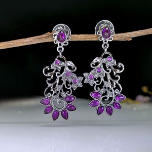 Orecchini con nappe a forma di fiore per donna, stile etnico vintage, accessori per l'orecchio da indossare tutti i giorni - Product Image 6