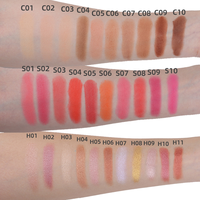 Palette de fard à joues, d'enlumineur et de contour professionnelle personnalisée, marque privée, palette de fard à joues en poudre pressée mate et scintillante