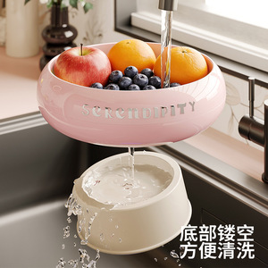 Plato de frutas Serendipity, cuenco redondo con drenaje para servir bocadillos, dulces, frutas secas, decoración para sala de estar - Product Image 5