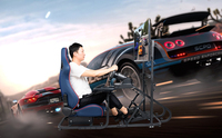 Simulateur de course automobile JBR1012F, style voiture de sport, siège en fibre de verre, station de jeu