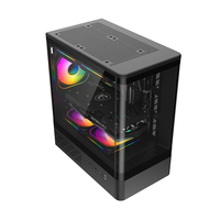 Boîtier de PC de jeu AntarcChill en acrylique incurvé, micro ATX, performant et économique, avec panneau latéral en verre, best-seller