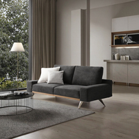 Canapé sectionnel deux places de style japonais moderne, rembourré en mousse durable, nouveau design, en tissu, pour salon, ensemble de meubles de villa