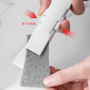 Scrubbing Pad Cleaning Brush With Replaceable Gray Pad For Drain And Crevice Cleaning Bathroom Kitchen Use - Product Image 3
