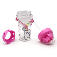 Bouteille d'eau en plastique dépoli sans BPA pour le sport et l'école, personnalisable avec logo, idéale pour l'eau bouillante